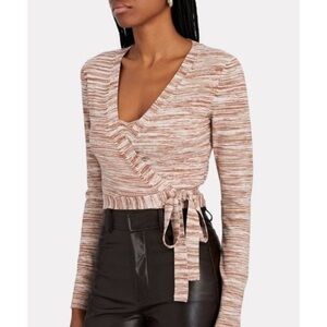 Intermix Celeste Space Dye Knit Wrap Sweater Top